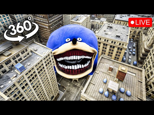 Shin Sonic in Real Life: The Giant Attacks the City! - 360º/VR video