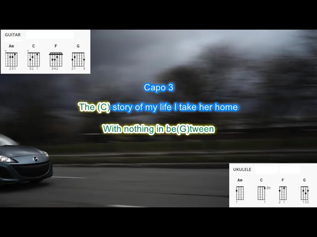 The Story of my Life (capo 3) by One Direction play along with scrolling guitar chords and lyrics