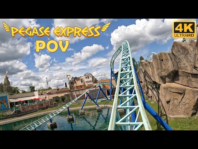 Pegase Express POV (Front Row, 4K 60FPS), Parc Asterix Gerstlauer Family Coaster | Non-Copyright