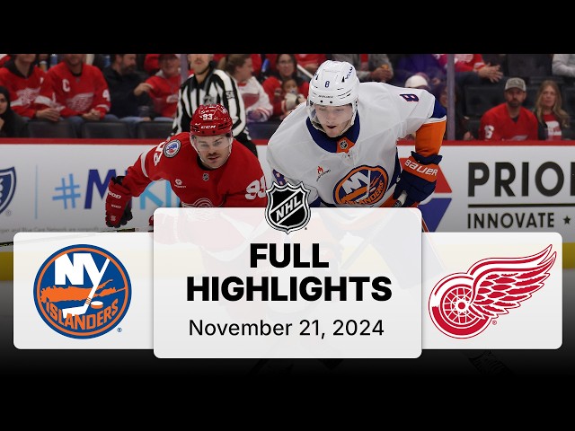 NHL Highlights | Islanders vs. Red Wings | November 21, 2024