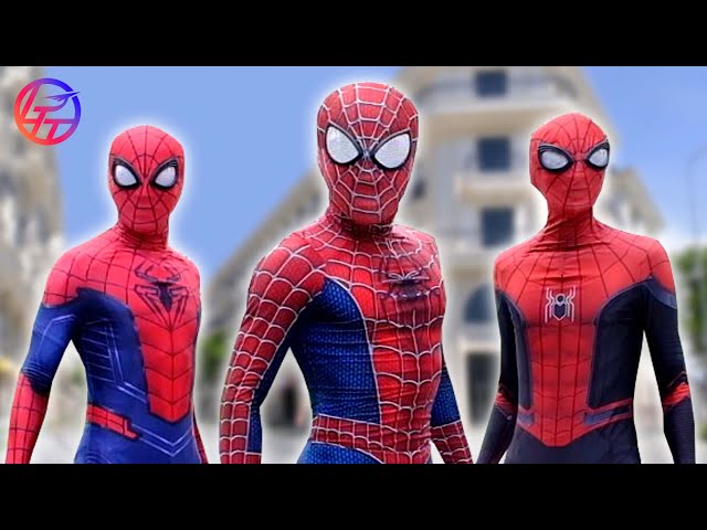 Team Spiderman Vs BAD GUYS | Please help that Boy | LATOTEM HERO