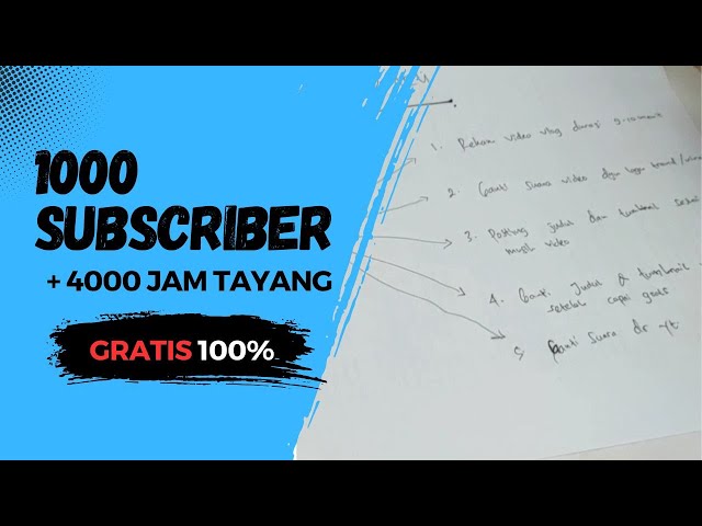 CARA MENAMBAH SUBSCRIBER YOUTUBE TERBARU 2024 | 1000 SUBSCRIBER 4000 JAM TAYANG