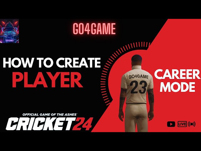 HOW TO CREATE A PLAYER IN CAREER MODE IN CRICKET 24 || CRICKET 24 || GAMEPLAY