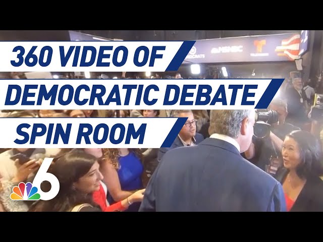 360 Degree View of the 2020 Democratic Debate Spin Room | NBC 6