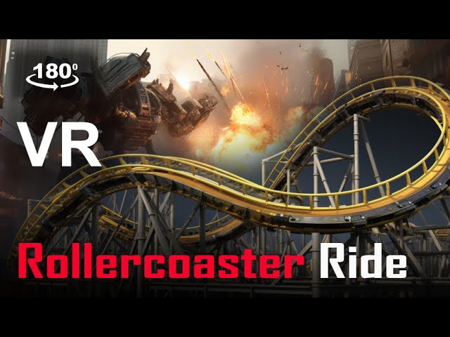 [4K VR 180] Rollercoaster Ride [Scifi Battlefield]