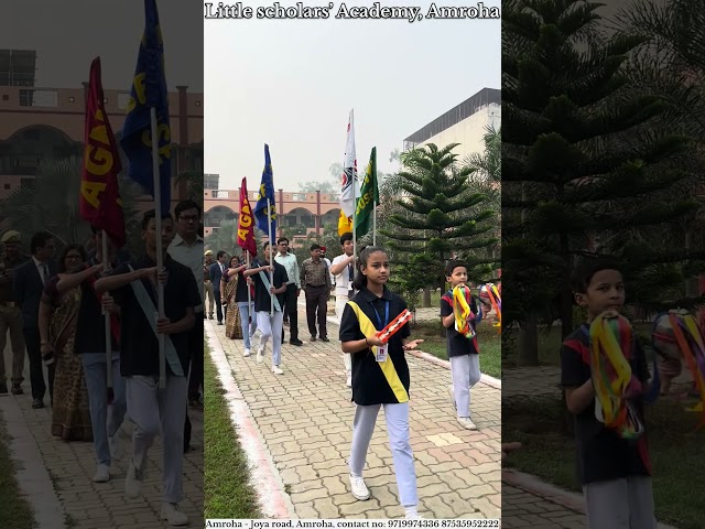 Student Welcome the guest with a pleasant parade. #education #amroha #campus #school