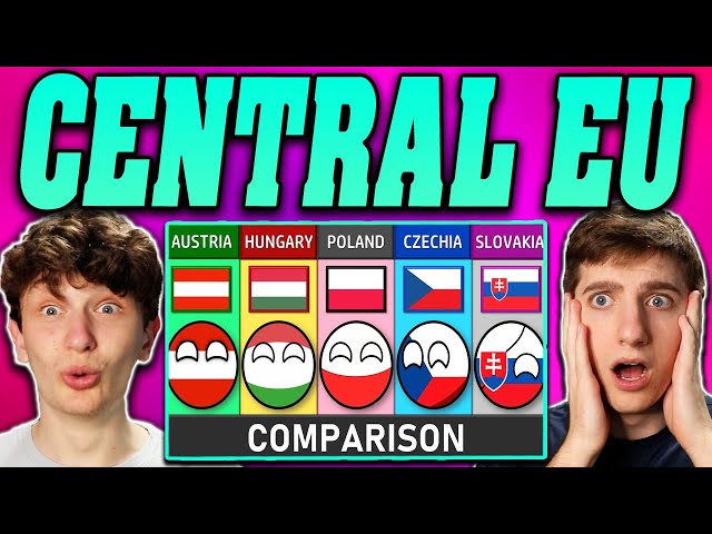 Americans React to Austria vs Hungary vs Poland vs Czech Republic vs Slovakia - Country Comparison