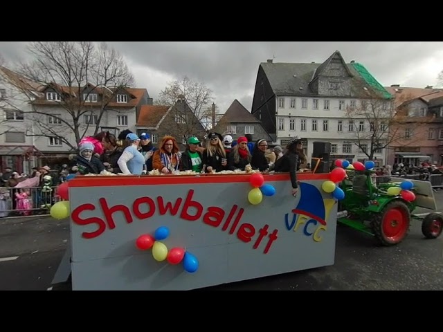 Fat Tuesday street carnival in Friedberg, Germany