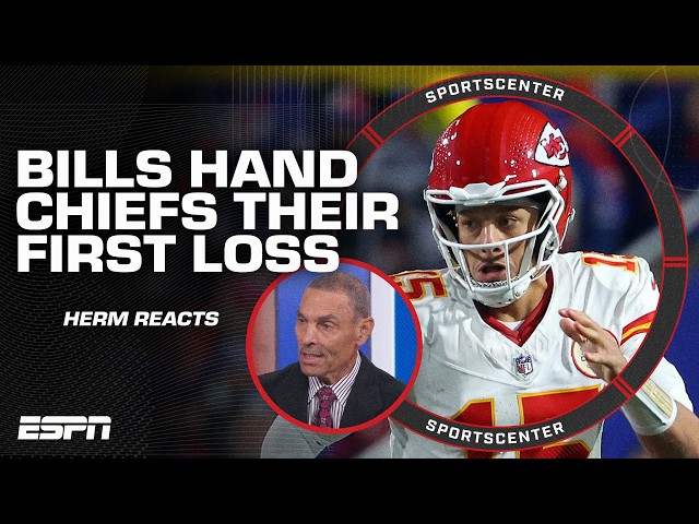 UNDEFEATED NO LONGER 😳 REACTION to Bills handing Chiefs their first loss this season | SportsCenter