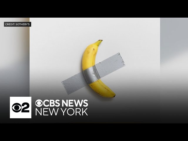 Conceptual art of banana taped to wall sells at auction for $6.2 million