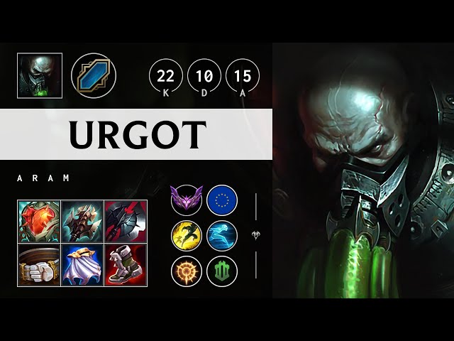 Urgot ARAM: Triple Kill, Unstoppable - EUW Master Patch 14.22