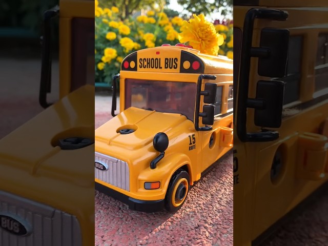 Big Daddy Huge Yellow School Bus Toy | Pull Back Action with Lights and Openable Doors