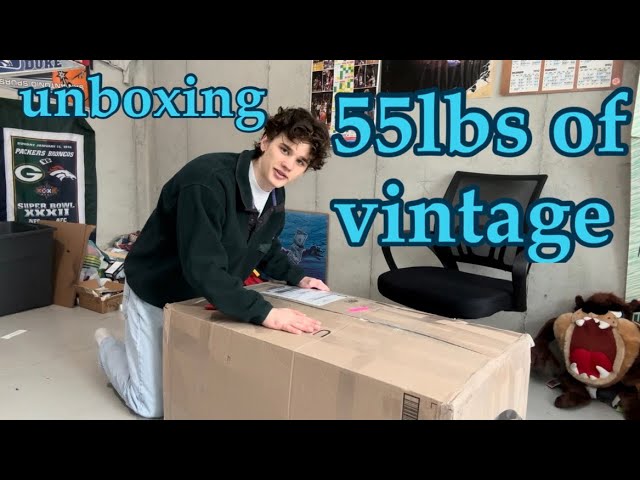 unboxing 55lbs of wholesale vintage clothing