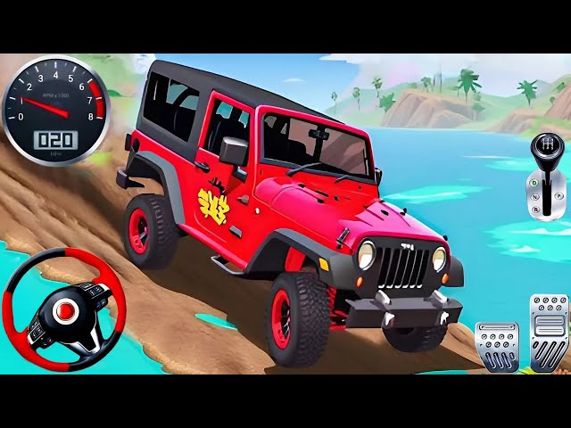 Offroad Jeep Driving Simulator 3D - SUV Luxury Prado Stunt Jeep Driver Game - Android Gameplay