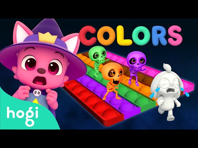 Learn Colors with Spooky Skeleton Pop It｜Halloween Colors 🎃｜Hogi Halloween