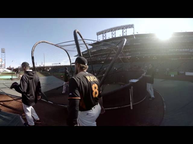 VR360: Giants Take Batting Practice before NLDS Gm3