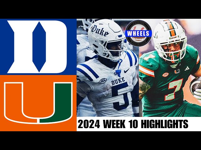 #5 Miami vs Duke | Full Game Highlights | 2024 College Football Highlights