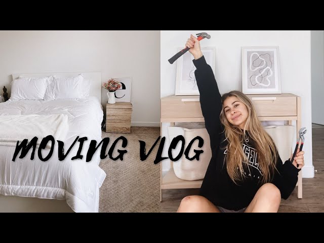 MOVING VLOG: updated room tour and building furniture!