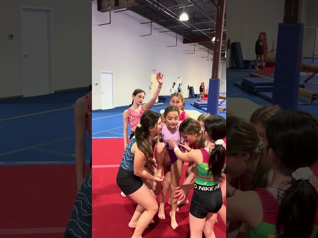 Gymnasts Attempt Cheer Stunt #Shorts #Gymnast