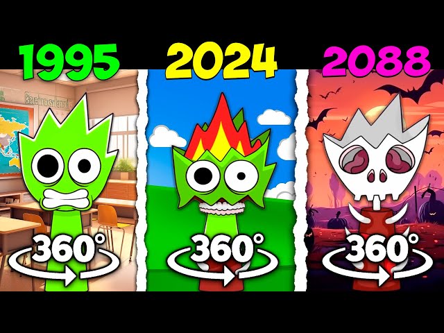 360° VR Incredibox Sprunki 1995 vs 2024 vs 2088