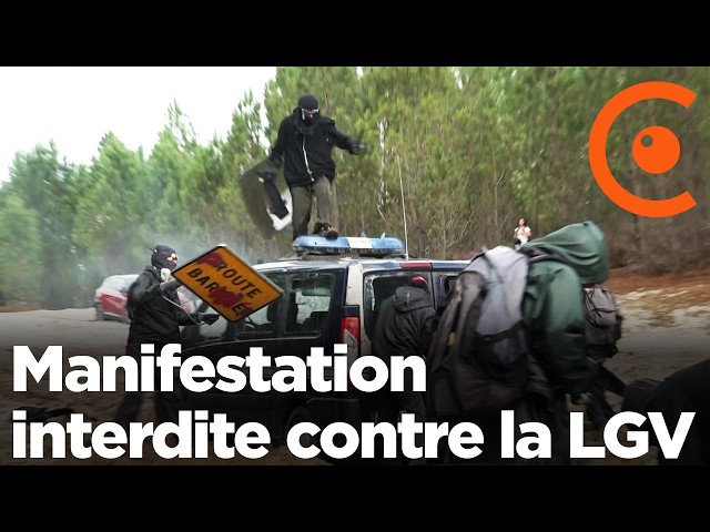 LGV : Manifestation interdite contre la LGV Sud-Ouest Bordeaux Toulouse - Lerm-et-Musset 12/10/2024