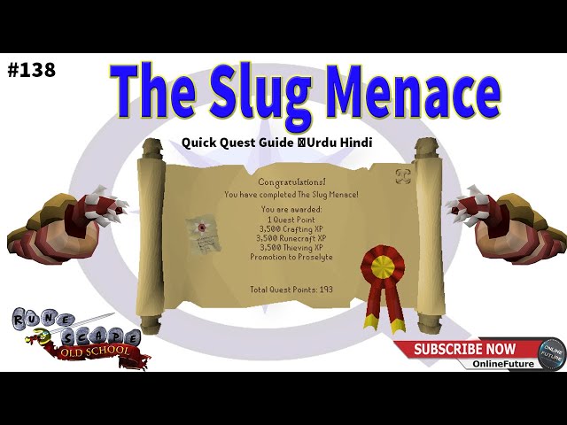 OSRS│How To Complete The Slug Menace Quest 2022│Urdu Hindi