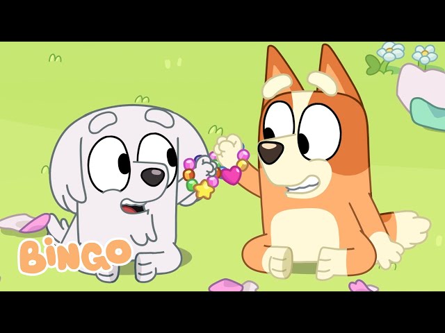 Bingo & Lila Friendship Bracelets! 🩷⭐️ | Bluey Series 3 - Pass the Parcel | Bingo - Official Channel