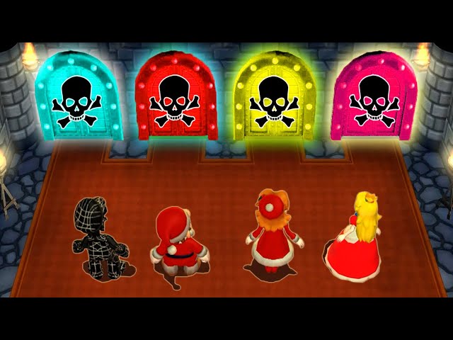 Mario Party 9 Minigames -  Venom Luigi Vs Santa Mario Vs Daisy Vs Peach (Master Difficulty)