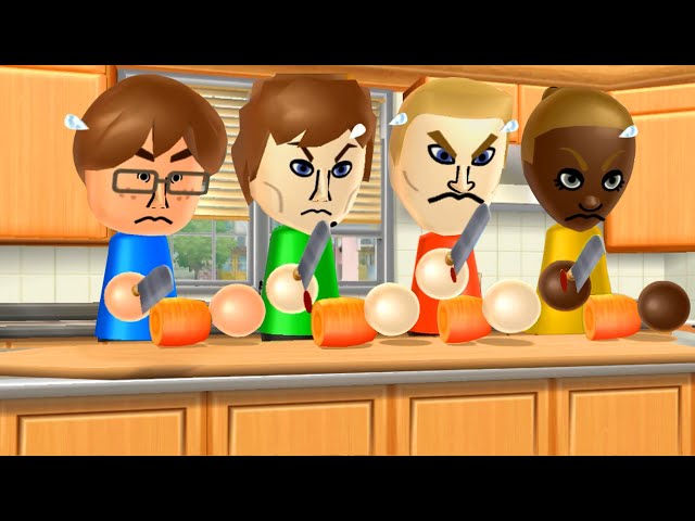 Wii Party Minigames - Chris Vs Tyrone Vs Pierre Vs Emma (Max Difficulty)