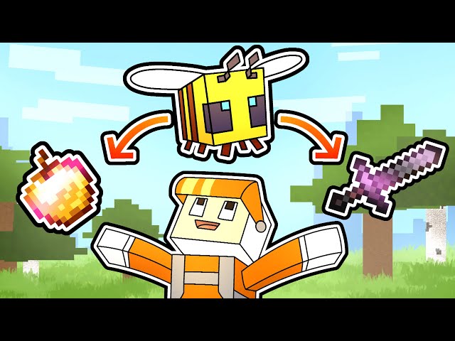 minecraft manhunt but BEES GIVE OP ITEMS