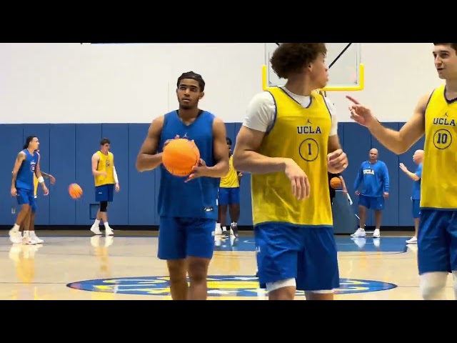 UCLA basketball practice video, featuring defensive trapping drills 10/29