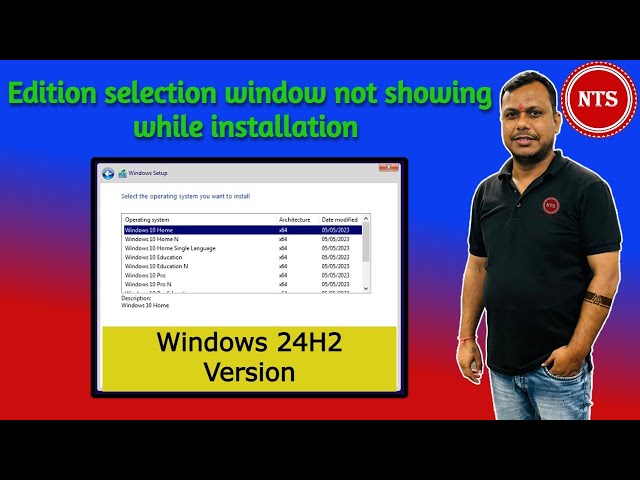 Solved% : Edition selection window not showing while installation | windows 24h2 Version