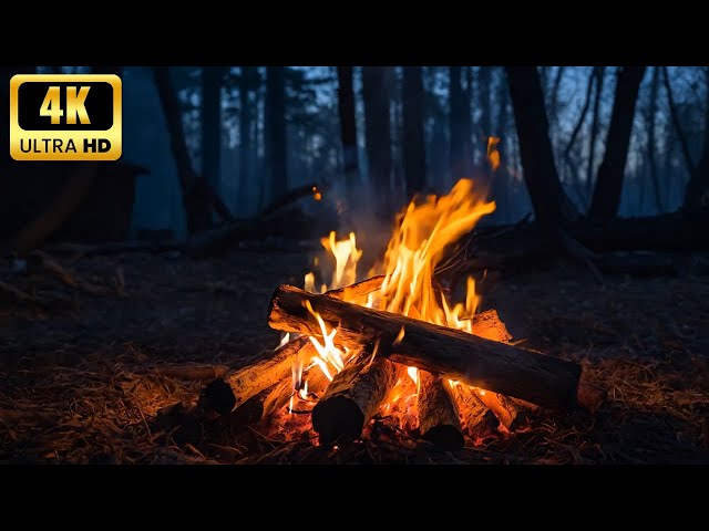 FIREPLACE 4K 🔥 Cozy Fire Background (3 HOURS). Fireplace video with Burning Logs & Fire Sounds V3