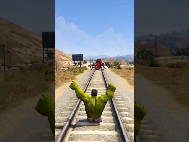 Spiderman Saving Hulk From Chu Chu Charles #shorts #youtubeshorts #gta5