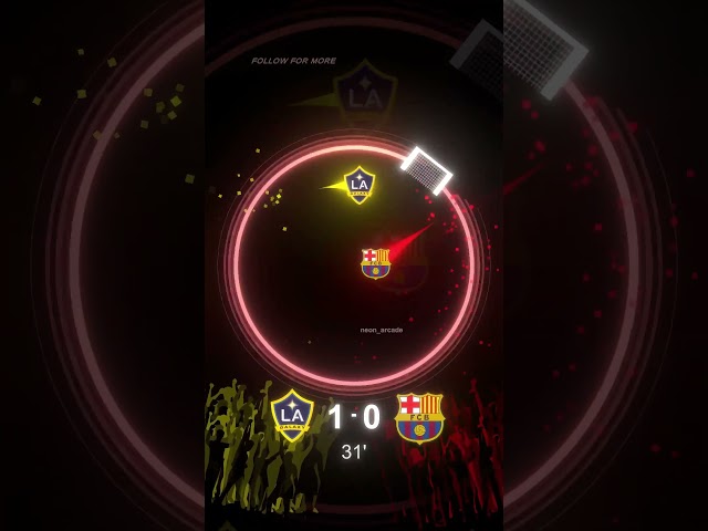 LA GALAXY vs BARCELONA🤯#footballmarbles #footballedit #neonarcade #barcelona #lagalaxy