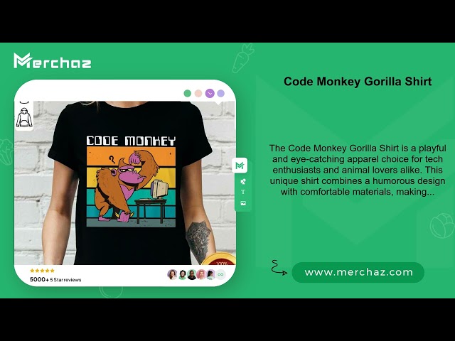 Code Monkey Gorilla Shirt