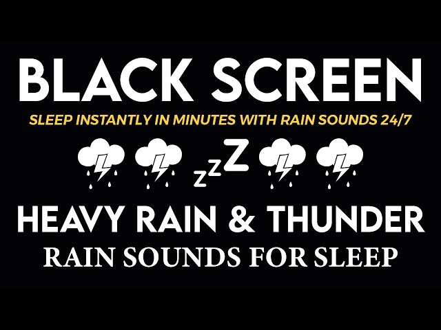 🔴 Heavy Rain Sounds for Sleeping 24/7 to Sleep Instantly with Rain Sounds & Thunder at Night #32