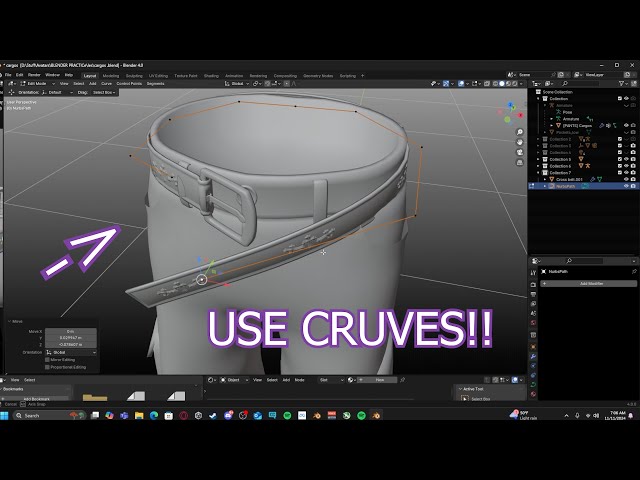 How to use curves for belts VRC