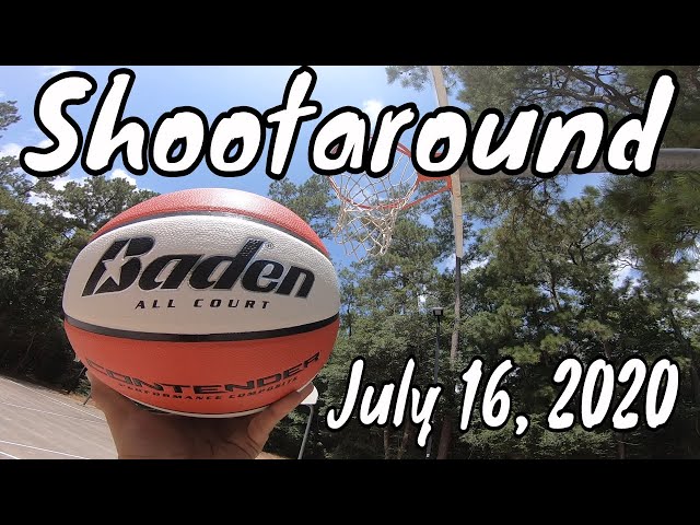 🏀 Basketball Shootaround | Baden Contender Red & White Basketball | GoPro | July 16, 2020