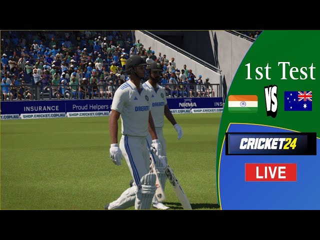 1st Test : AUS vs IND , Day 1 BGT Cricket 24 Live #shortsfeed #shorts