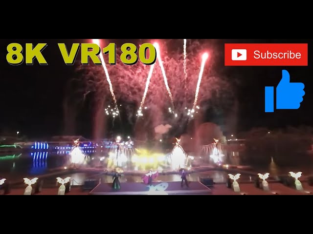 8K VR180 3D Sea World Spooky Nights Laser Show Halloween Gold Coast (Travel videos with ASMR/Music)