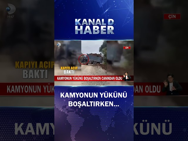 Canından Oldu! Kamyonun Yükünü Boşaltmaya Çalışırken...