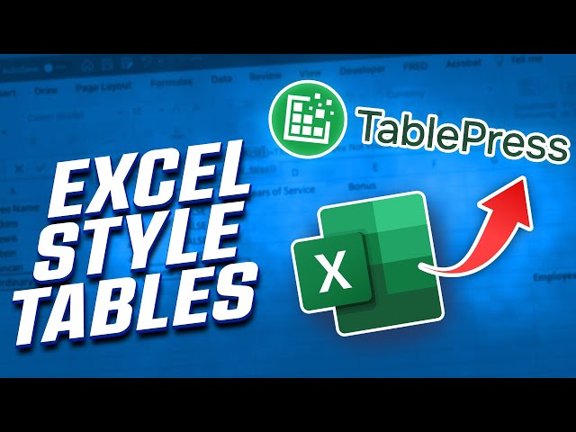 How to add Excel style tables to Wordpress with Tablepress