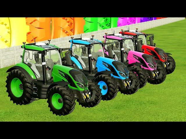 TRANSPORTING OF COLORS - MINI TRACTORS TRANSPORTING TO MANURE WORK - FS22