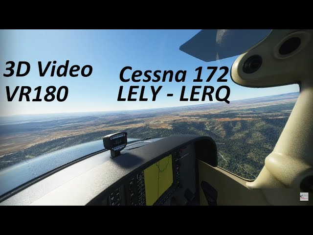 VR180 3D Video Cessna in MSFS2020 Pt-11 LELY-LERQ