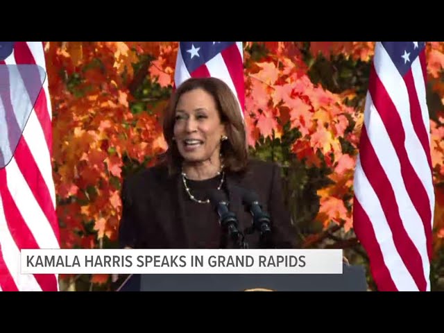 Kamala Harris speaks at rally in Grand Rapids