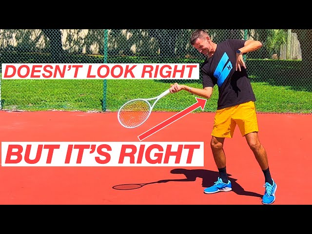 Why Most Pro Tennis Players Use T-REX (bent arm) Technique on Some Strokes 🦖