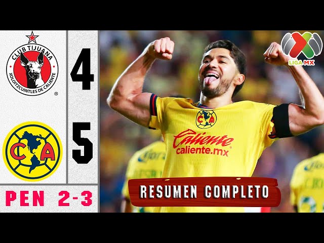 CIub Tiijuana vs CIub Ameriica 2-2 Pen(2-3) Resumen Y Goles Completo 🔥 Liga MX 2024 HD