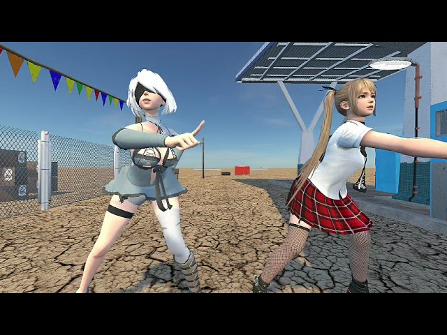 【VR180】VR avatar dance TEST#11 "2B & Marie Rose /Saturation"