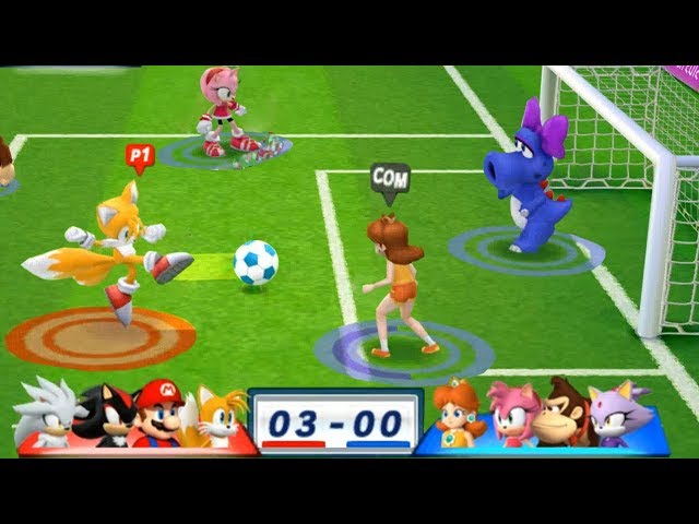 Mario & Sonic At The London 2012 Olympic Games Football #159 Tails, Mario, Shadown, Silver